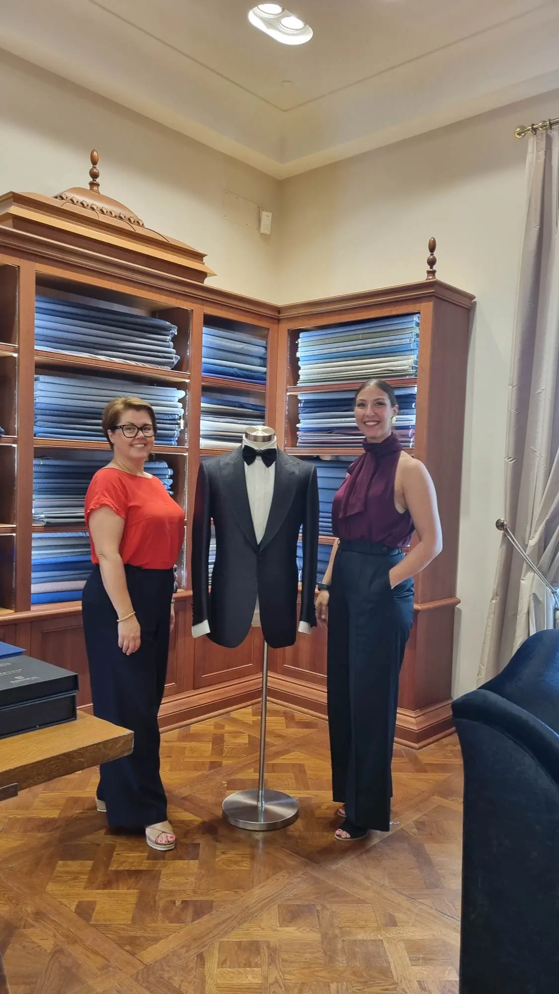  Johanna Wallin och Nathali Piedrahita hos Gaetano Aloisio
