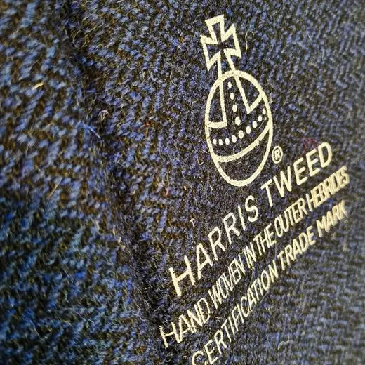 Harris Tweed märkning på tyg