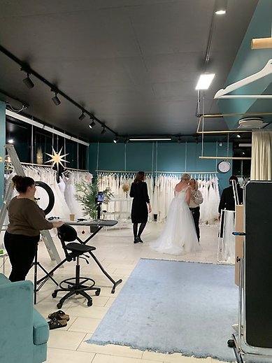 Rebecka på sin LIA på Bröllopsbruket
